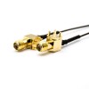 SMA Cables Male 90 Degree to MMCX Male Right Angle Connector 1 M