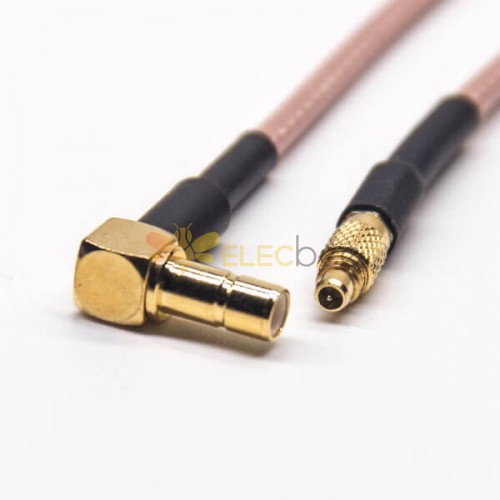 20pcs SMB Cable Connectors Female Right Angled to MMCX Male Straight Cable with RG316