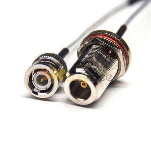 Extensiones de cable BNC cable de 180 grados macho a n tipo cable recto con RG316 blanco