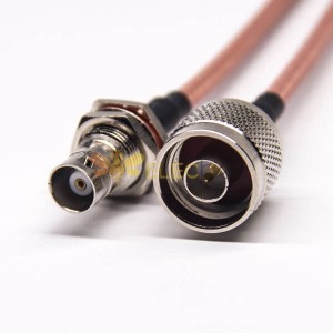 BNC Conector Coaxial Cable para N Tipo Straight Male RG142 Cabo