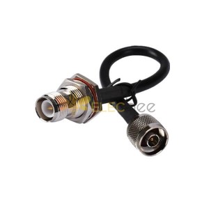 Cable coaxial N Conector macho a RP-TNC hembra montaje Pigtail extension RG58 10CM para antena inalámbrica