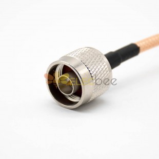 RF Coaxial rg142 Assemblage de câble 20cm avec N TYPE Mâle à Femelle 4 Trous Flange Connecteurs Straight