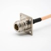 RF Coaxial rg142 Cable Assembly 20cm with N TYPE Male to Female 4 Hole Flange Connectors Straight
