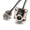 N Connectors 4 Holes Straight Female to BNC Straight Male Cable with RG174 10cm
