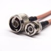 N Type Cable Connector Straight Male to BNC Straight Male with RG142 1m