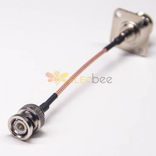 30pcs RG316 Cable Assemblies BNC Straight to 4 Hole Flange N Type Female Cable Assembly 10cm