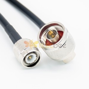 Conector TNC macho de 180 grados a N tipo cable coaxial macho de 90 grados con RG223 RG58