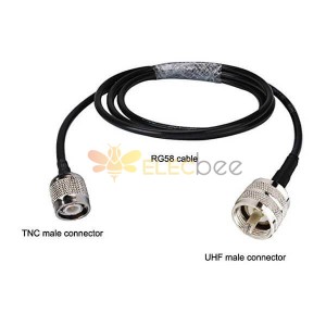 Connettore TNC RG58 Coaxial Cable Assembly 50CM a PL259 CONNETTORe UHF per Antenna wireless