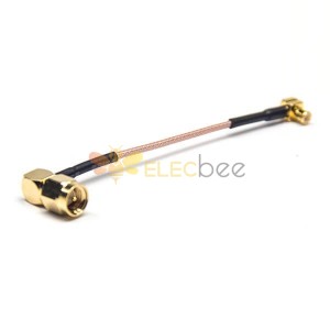90 Degree Coaxial Cable Connector SMA Angled Male to MCX Male 90 Degree for RG178 Cable
