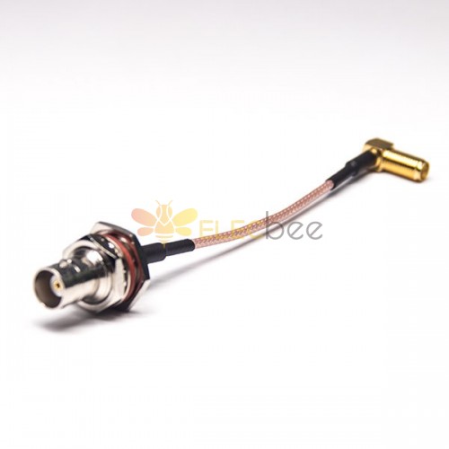 BNC Cable Connectors Straight Female Waterproof to Angled Female SMA with RG316 10cm