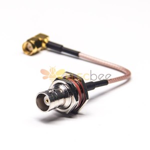 BNC Cables Waterproof Female Straight 50Ohm to RP Male Angle with RG316