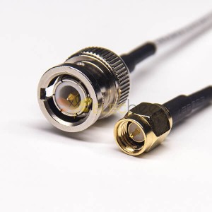 BNC Konektör Koaksiyel Kablo 180 Derece Erkek SMA Düz Erkek ILE RG316