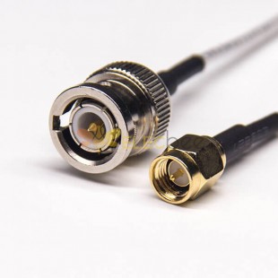 Conector BNC Cable coaxial de 180 grados macho a macho recto SMA con RG316 10cm