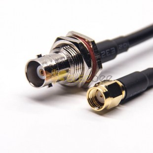 Conectores hembra BNC Rectos a SMA Macho Recto RP Cable Coaxial con RG223 rg58