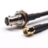 BNC Female Connectors Straight to SMA Straight Male RP Coaxial Cable with RG223 rg58