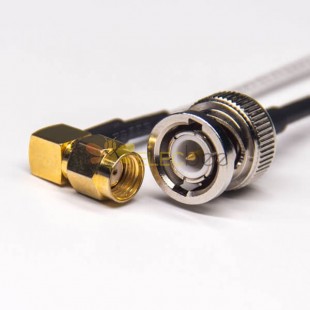 Conector recto BNC macho a sMA macho RP cable coaxial en ángulo recto con RG316 10cm