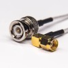 BNC Straight Connector Male to SMA Male RP Right Angled Coaxial Cable with RG316 10cm
