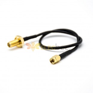 Cable SMA Male to Female Straight Solder Connector 1 M