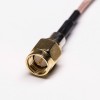 20 piezas Cable coaxial SMA macho recto a macho de 180 grados