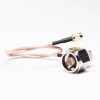 20pcs Hexagonal N Connector Male 90 Degree Cable to Male SMA 180 Degree