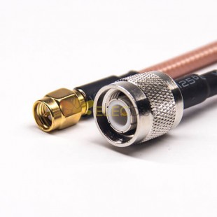 Conector de cable coaxial macho a macho TNC recto a SMA recto para cable RG142 10cm