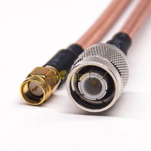 20pcs Male to Male Coaxial Cable Connector Straight TNC to Straight SMA for RG142 Cable