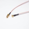 MCX Coax Cable Brown RG316 Solder with Straight Bulkhead SMA Socket to MCX Plug