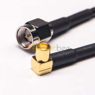MCX Kadıns- SMA Erkek Nikel Kaplama Koaksiyel Kablo RG174 10 cm