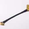 MCX Jack Cable Connnector 90 Degree to SMA Female for RG174 Cable 10cm
