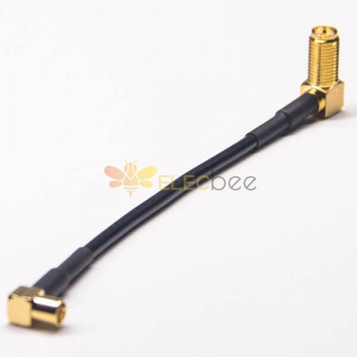 30pcs MCX to SMA Cable Assembly RP SMA Female to MCX Female Right Angled RG174 Cable