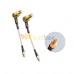 MMCX SMA Cable 10CM Low Loss Antenna Extension Cable Adapter 2pcs