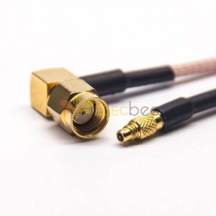 MMCX SMA Cable SMA Angled Male RP to MMCX Straight Male with RG316 1m