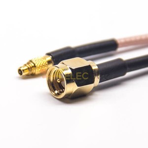 20pcs MMCX to SMA Cable MMCX Male Straight to SMA Straight Male Coaxial Cable with RG316 1m