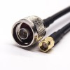 N Type Cable Connectors Straight Male to SMA Male RP Cable with RG58 RG223 1m