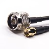 N Tipo Cable Conectores Straight Male to SMA Male RP Cable com RG58