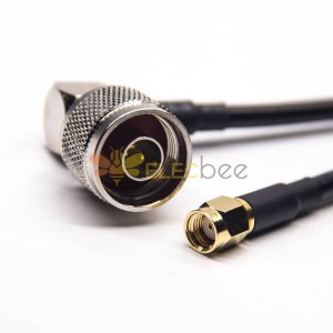 N Type Cable Male Angled to SMA RP Male Straight Cable with RG223 RG58
