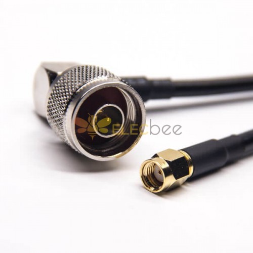N Type Cable Male Angled to SMA RP Male Straight Cable with RG223 RG58 RG223 1m