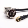 20pcs N Type Cable Male Angled to SMA RP Male Straight Cable with RG223 RG58