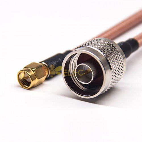 N Tipo Straight Connector para SMA Straight Male RG142 Cable 10cm