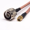 N Type Straight Connector to SMA Straight Male RG142 Cable 10cm