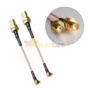 Pigtail Cable with SMA Female Connector to MMCX Male for Antenna 10CM 2pcs