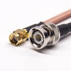 RF Cable Aassembly SMA à BNC Coaxial Cable SMA Straight Male RP à BNC Straight Male avec RG142