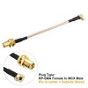 20pcs RF Cable Types RG316 10CM with RP-SMA Female to MCX Male