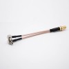 Cable RF con conector SMA hembra a doble TS9 macho 4G LTE adaptador de antena Splitter Cable RG316 10cm