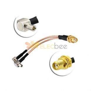 20 piezas Cable RF con conector SMA hembra a Dual TS9 macho 4G LTE adaptador de antena Cable divisor RG316 10cm