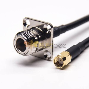 RF Cables Assemblies N Type Female Straight Flange Mounting to SMA Male RP Straight with RG223 RG58