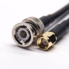 RF Cables Assembly BNC 180 Degree Male to SMA Male RP Straight with RG233 RG58