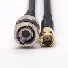 Montaje de cables RF BNC 180 grados macho a SMA macho RP recto con RG233 RG58 RG223 1m