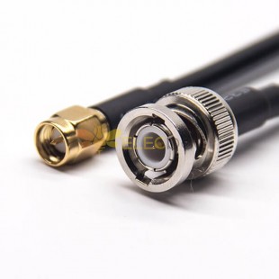 Cables RF BNC macho 180 grados a SMA macho cable coaxial recto con RG223 RG58