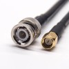 Cables RF BNC macho 180 grados a SMA macho cable coaxial recto con RG223 RG58